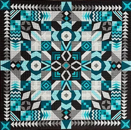 Daisy Dodge Ice Castles Quilt Block Foundation Paper & Pattern 33x33" Quilt Top
