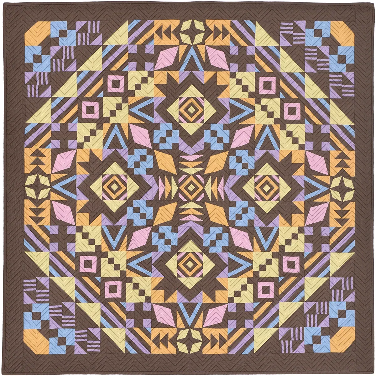 Daisy Dodge Mochachino Quilt Block Foundation Paper & Pattern 33x33" Quilt Top