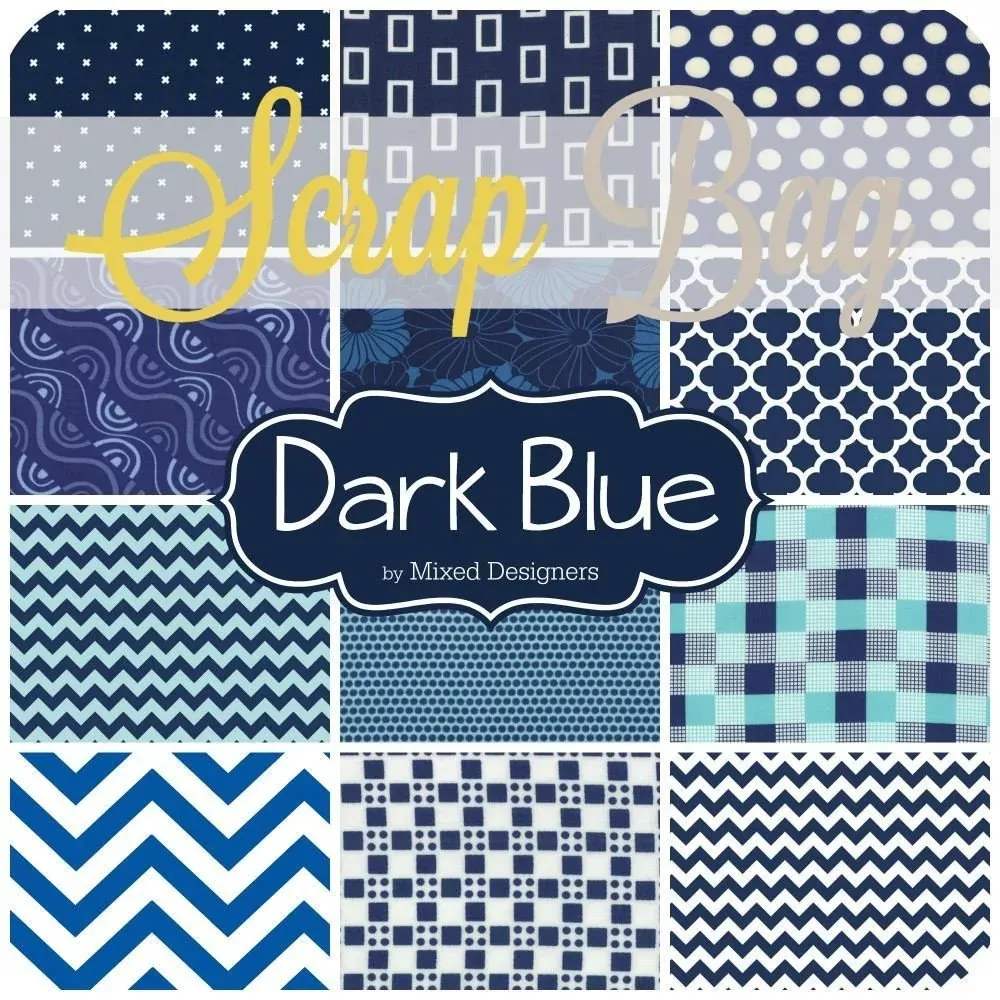 Dark Blue - Scrap Bag (Mixed Designers - Southern Fabric)