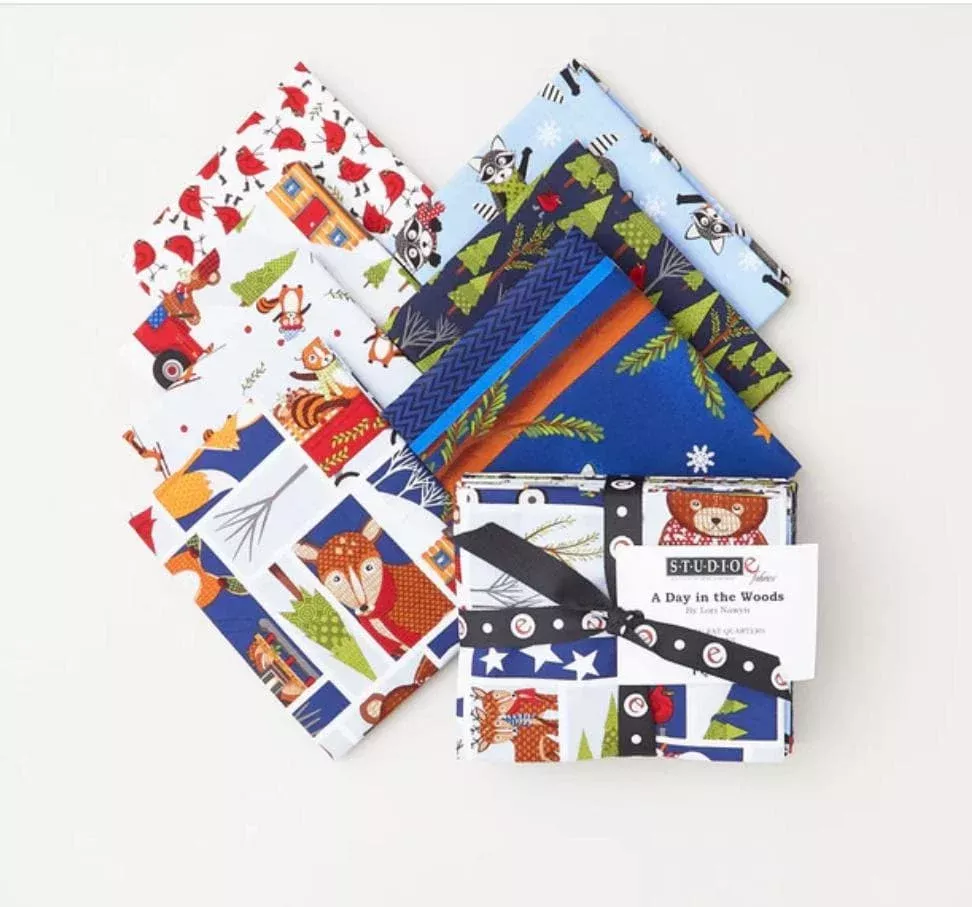 A Day In The Woods Fat Quarter Bundle 7/pkg. -Sam Norkin - Studio E