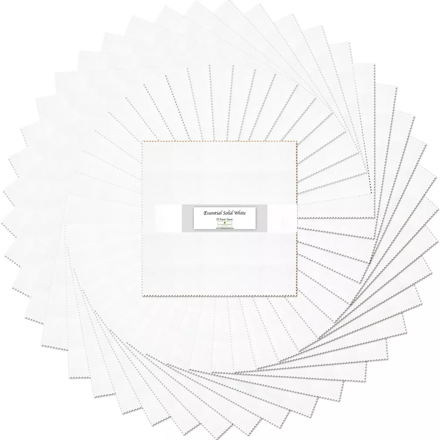 Essential Solids | White 10" Square Bundle by Wilmington Prints | 42 pcs