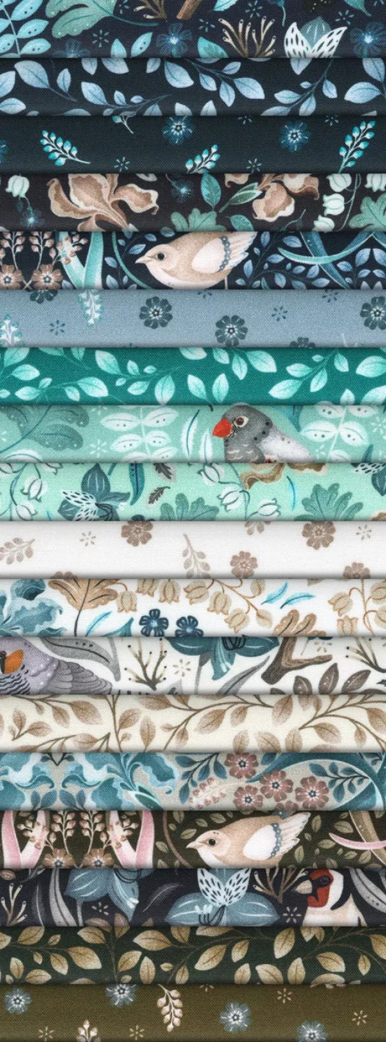 Feathers and Flora | 2.5" Strip Roll by Catherine Marion for Robert Kaufman | 40 pcs