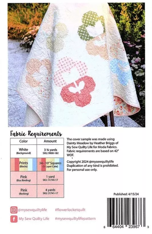 Flower Locket Quilt Pattern - My Sew Quilty Life