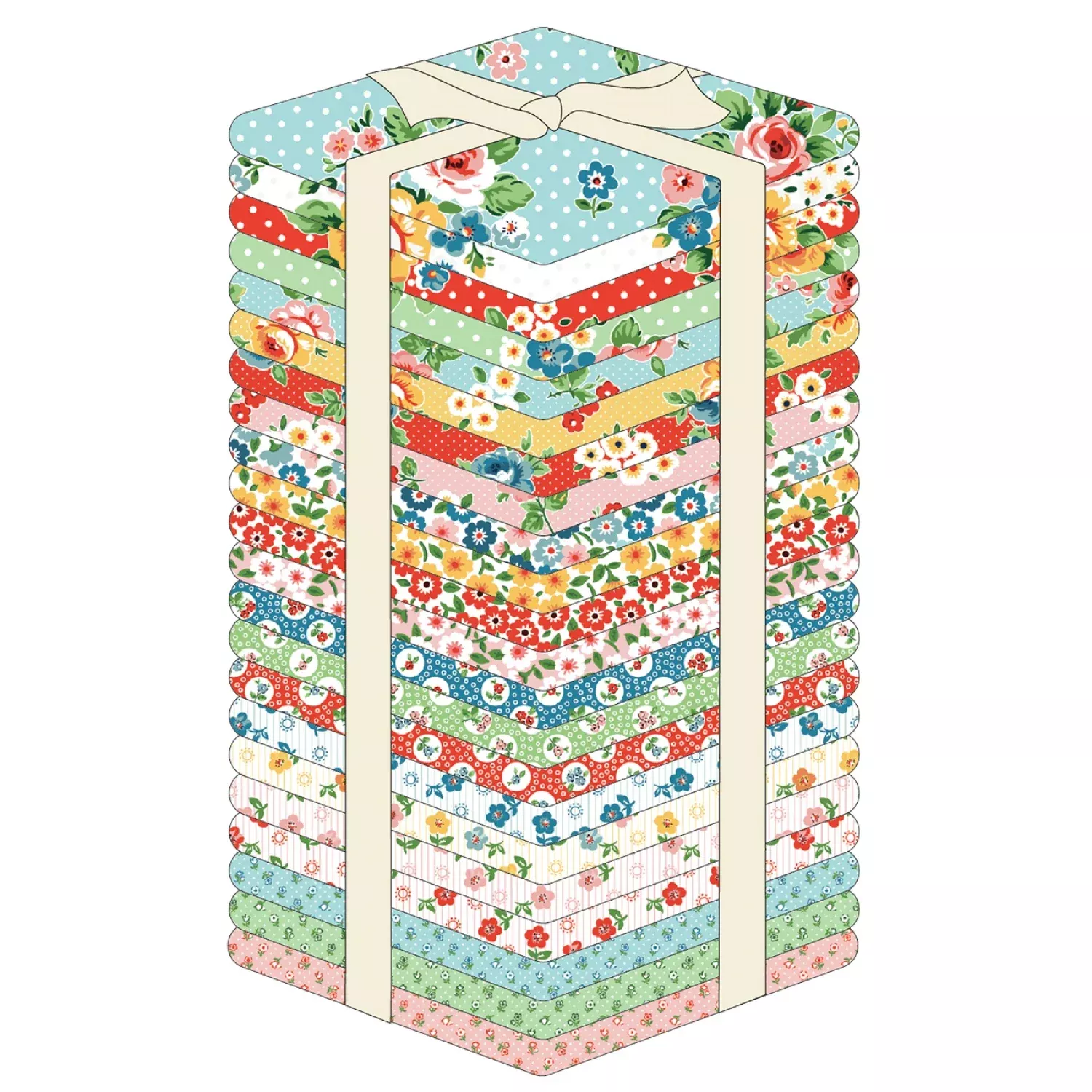 Flower Market | Fat Quarter Bundle by Elea Lutz for Poppie Cotton | 22 pcs