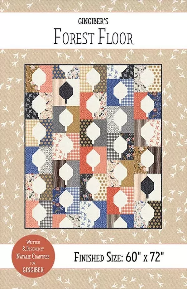 Forest Floor Printed Quilt Pattern by Natalie Crabtree
