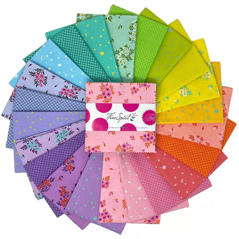Full Moon Forest II | Coordinating 5" Charm Pack by Tula Pink for FreeSpirit | 42 pcs