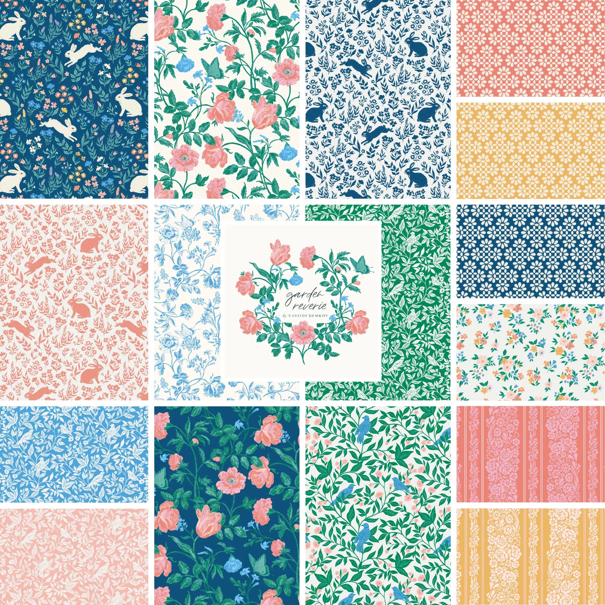 Garden Reverie | 5" Charm Pack by Cassidy Demkov for Cloud9 | 100% Organic Cotton | 42 pcs