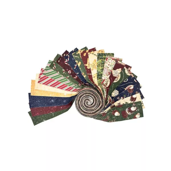 Gingerbread Christmas | 2.5" Strips Roll by Dan DiPaolo for Clothworks | 40pcs