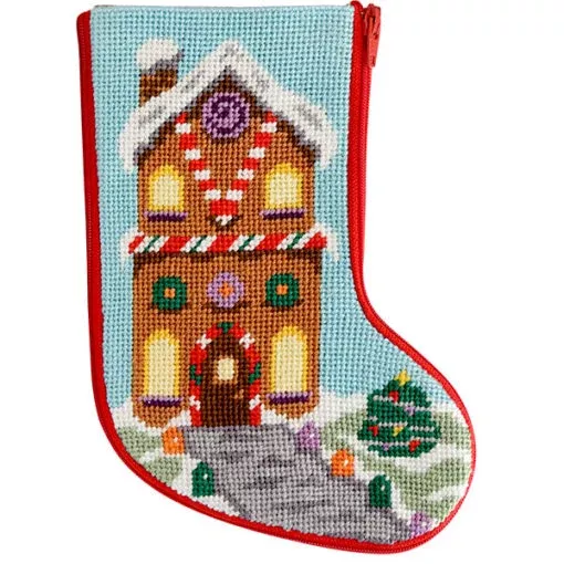 Gingerbread House Mini Stocking Stitch and Zip