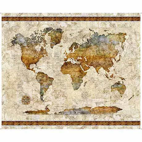 GLOBETROTTER MAP PANEL30527 E