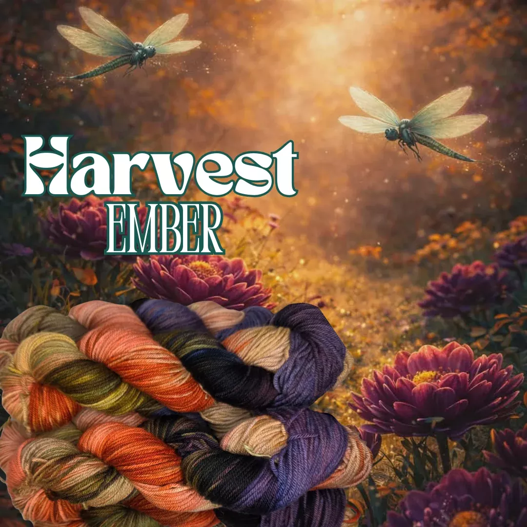 Hand-Dyed Worsted - Harvest Ember - Soul Sisters Fibers