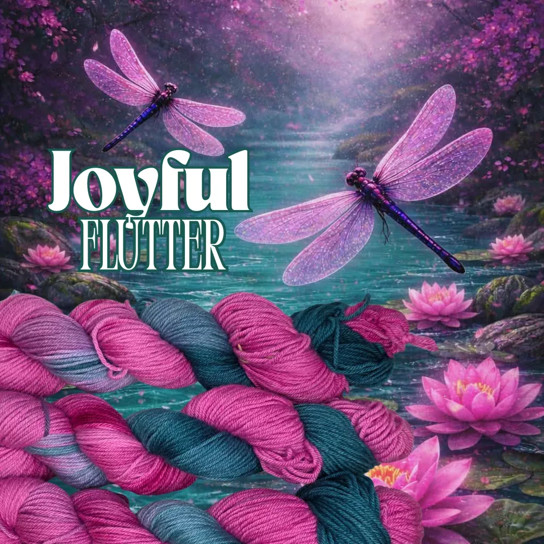 Hand-Dyed Worsted - Joyful Flutter - Soul Sisters Fibers