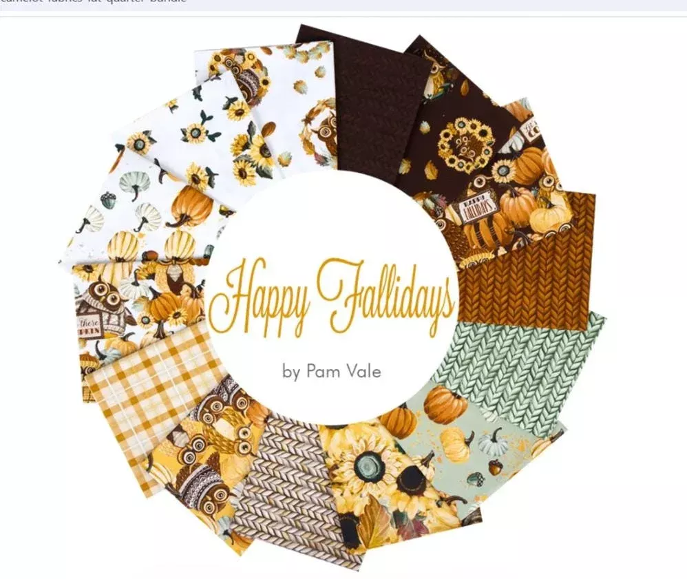 Happy Fallidays Fat Quarter Bundle 14/pkg. - Pam Vale - Camelot Fabrics