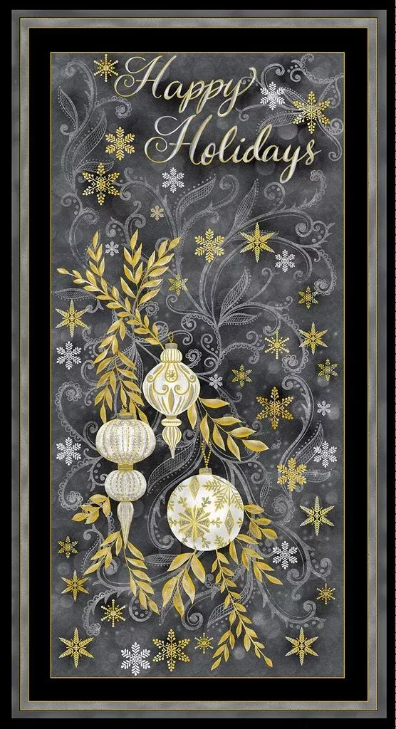 Happy Holidays 24" Panel by Timeless Treasures