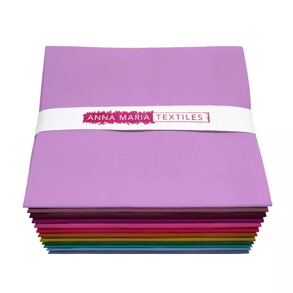 Happy Place Solids | Fat Quarter Bundle #2 by Anna Maria Textiles | 12 pcs