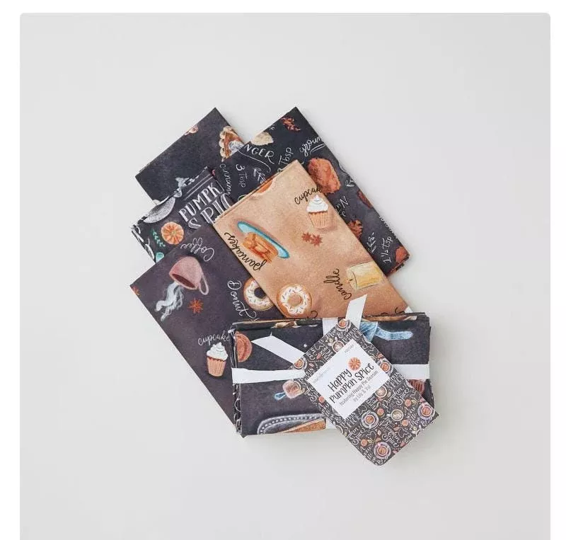 Happy Pumpkin Spice Fat Quarter Bundle 5/pkg. - Lily & Val - Michael Miller