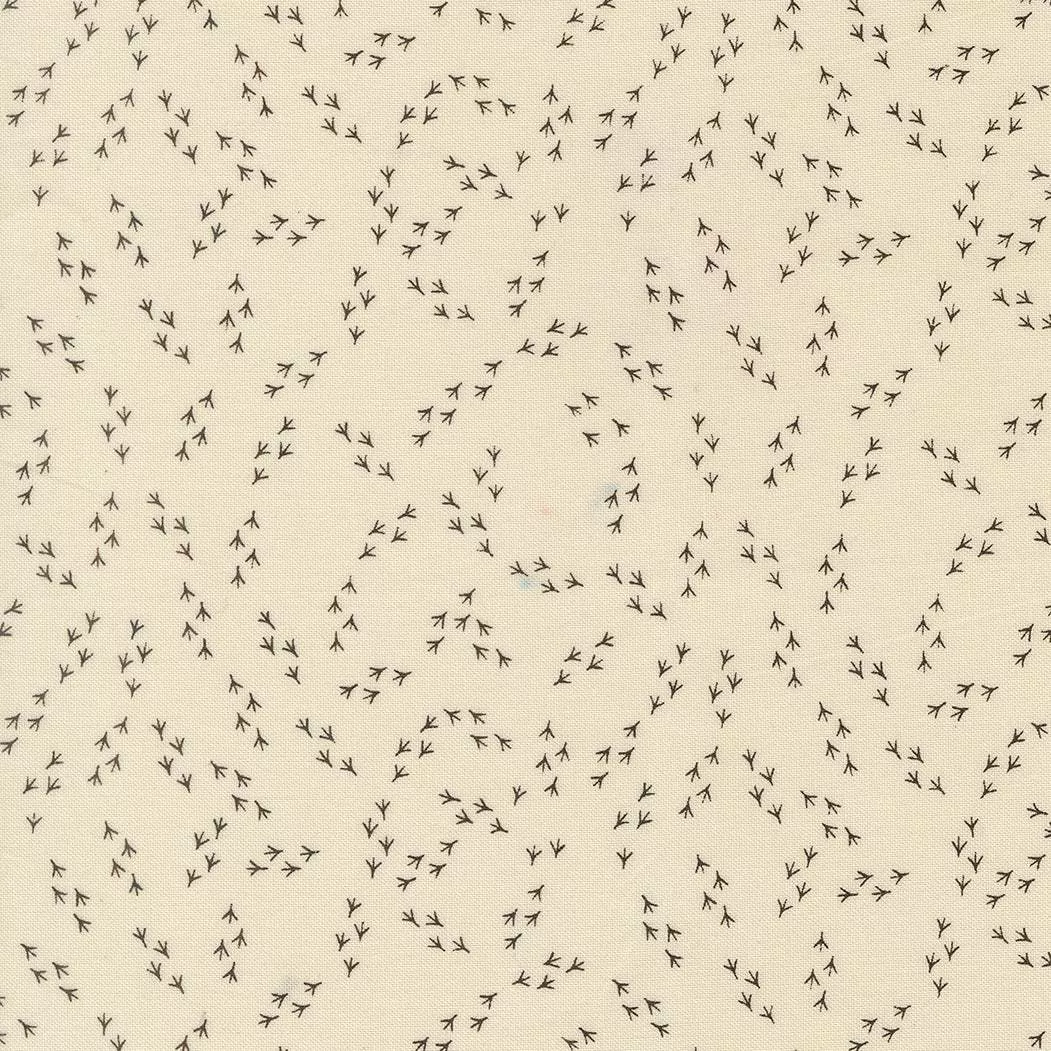 The Henhouse Chicken Feet Cloud Iron 48438 11 by Gingiber for Moda Fabrics. Sold in 1/2 Yard Increments