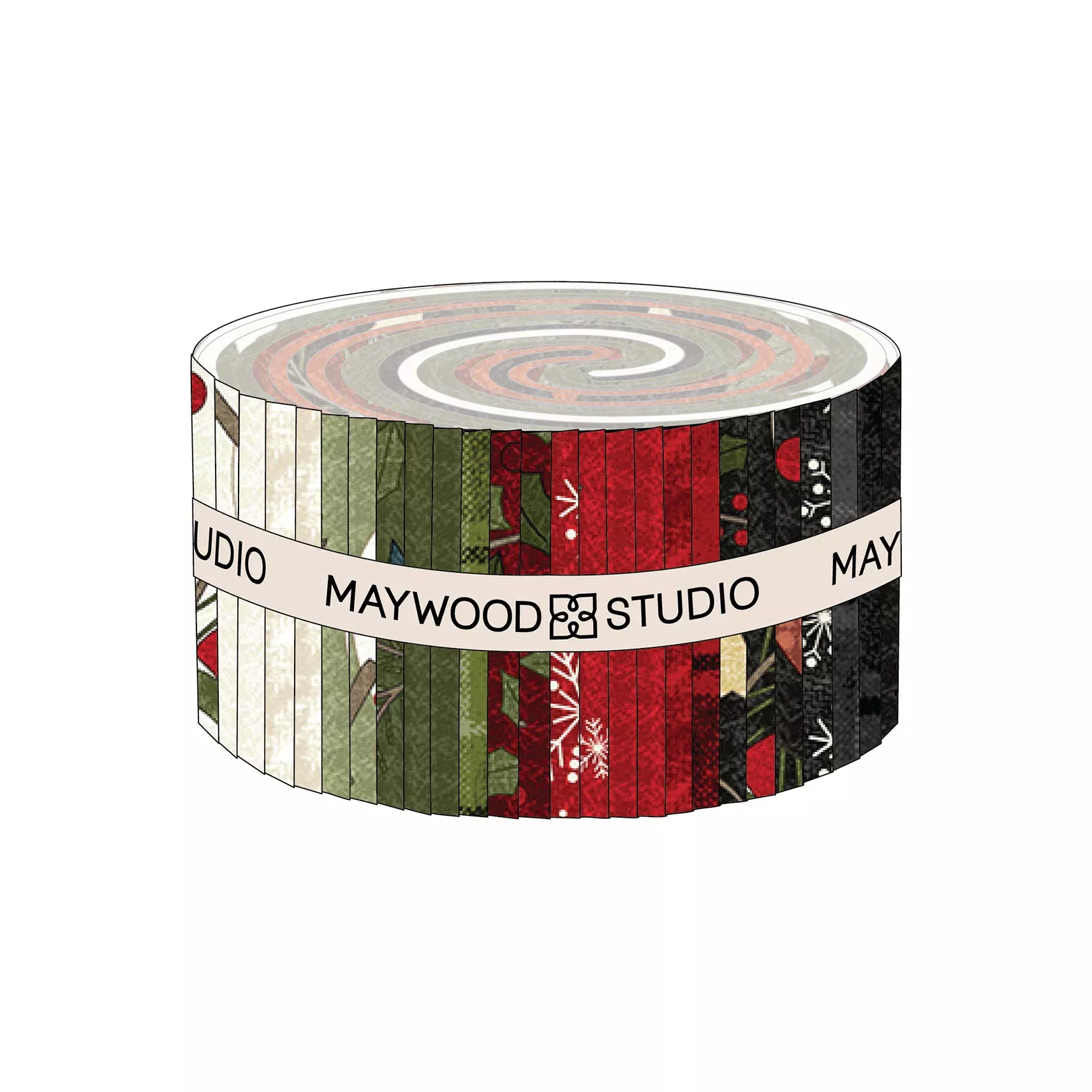 Holly Jolly Flannel | 2.5" Strip Roll by Bonnie Sullivan for Maywood Studio | 40 pcs