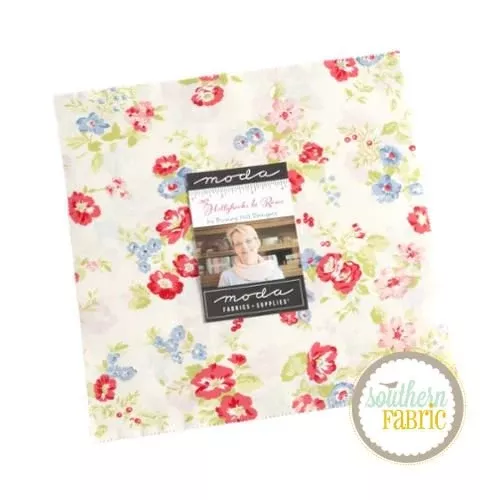 Hollyhocks Roses - Layer Cake (42 pcs) by Bunny Hill Designs for Moda