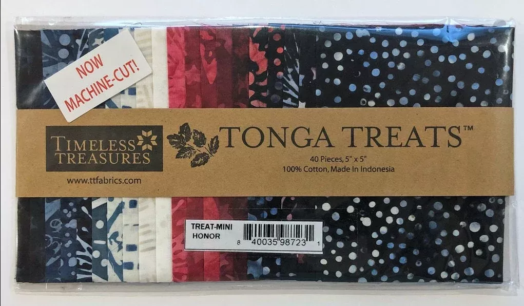 Honor Tonga Batiks Treat Mini Charm Pack - Timeless Treasures Fabrics