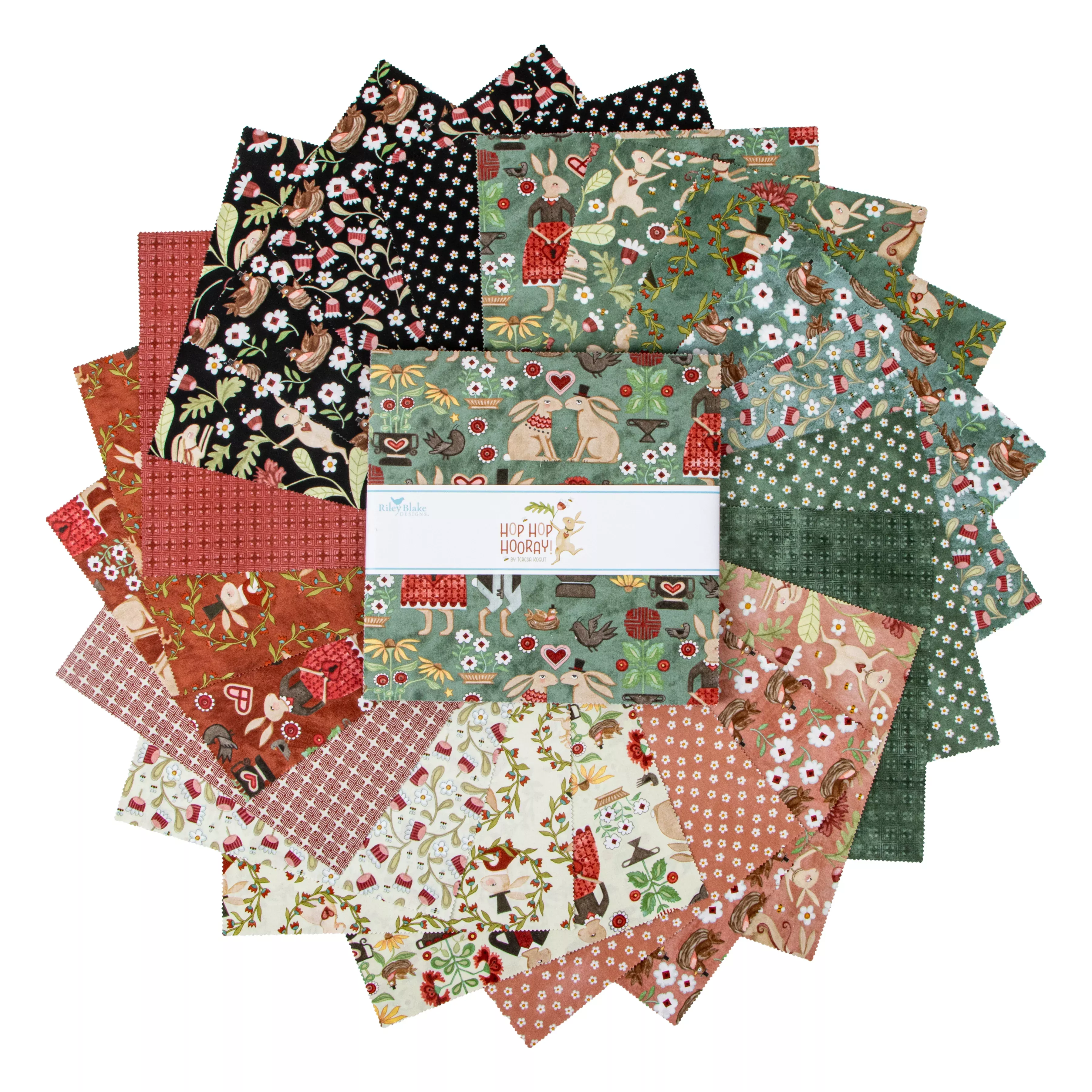 Hop Hop Hooray 10" Stackers by Teresa Kogut for Riley Blake (42pcs)