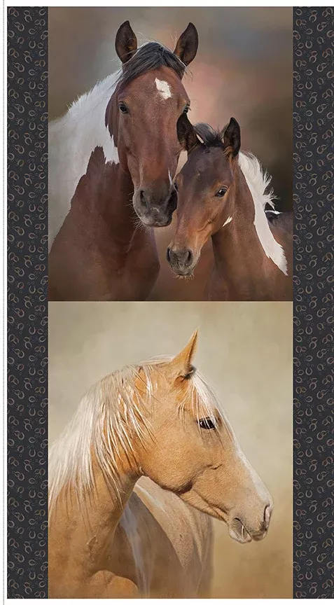 Horseshoe Creek Double Horse Panel #2 23 1/2" x 43 1/2" | Riley Blake | 50% Deposit Preorder (Dec 2026)