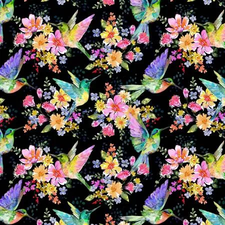 A Hummingbirds Charm - Black Pretty Pollinators