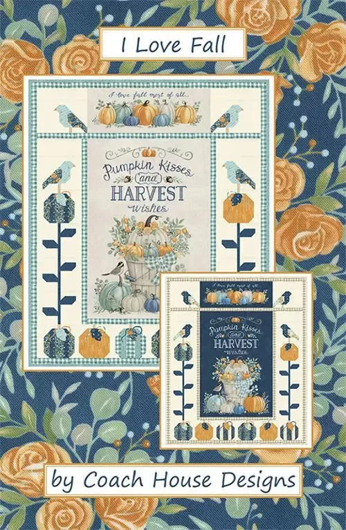 “I Love Fall” Harvest Wishes Quilt Kit 42″x50″