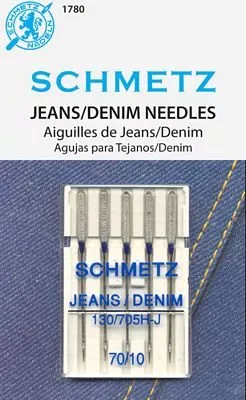 *JEANS-DENIM SEWING MACHINE NEEDLES//SIZE 70/10//5 PACK//SCHMETZ