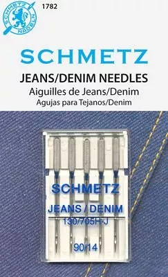 *JEANS-DENIM SEWING MACHINE NEEDLES//SIZE 90/14//5 PACK//SCHMETZ