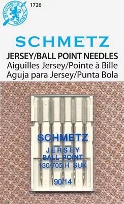 *JERSEY BALLPOINT MACHINE NEEDLES//SIZE 90/14//5 PACK//SCHMETZ