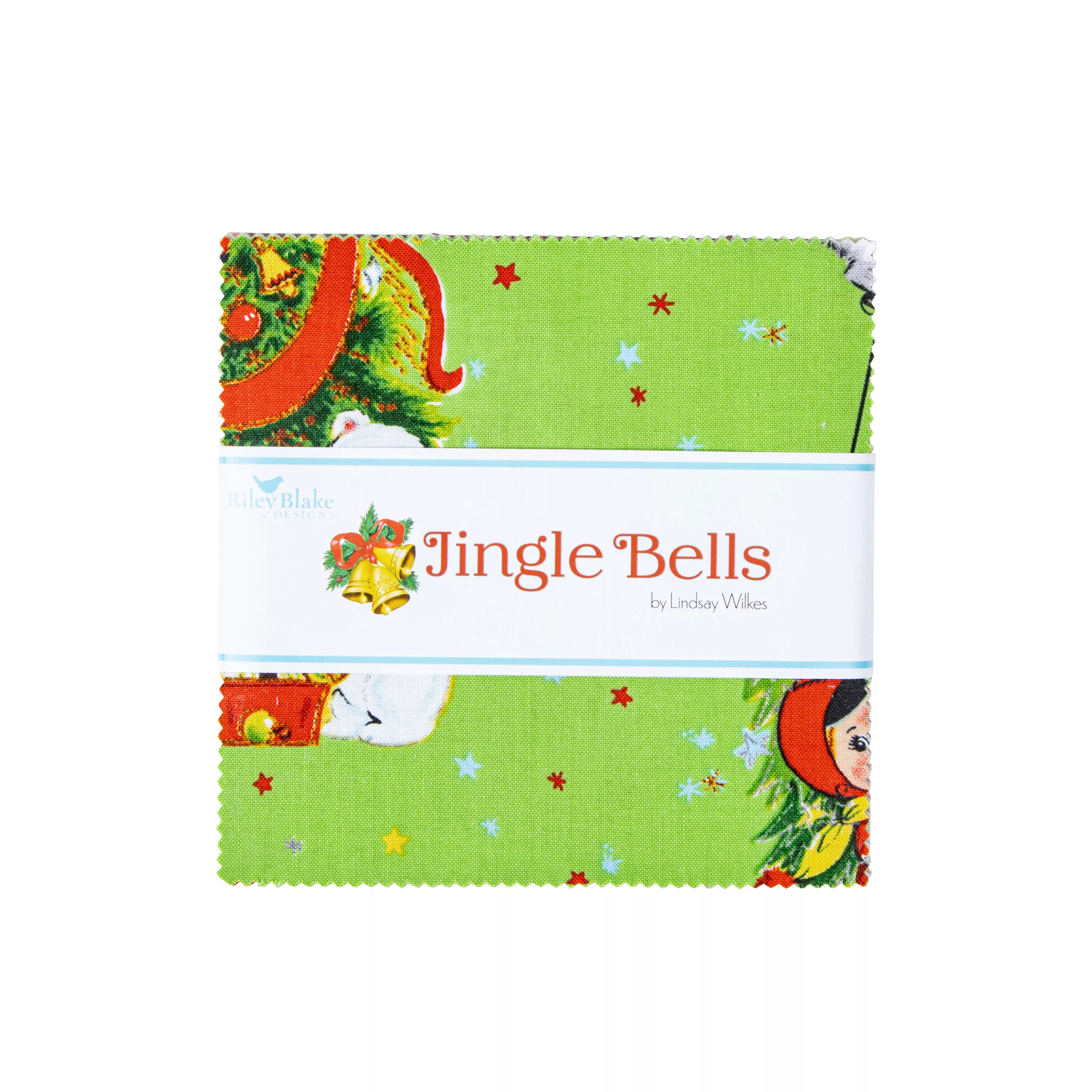 Jingle Bells | 5" Charm Pack by Lindsay Wilkes for Riley Blake | 42pc