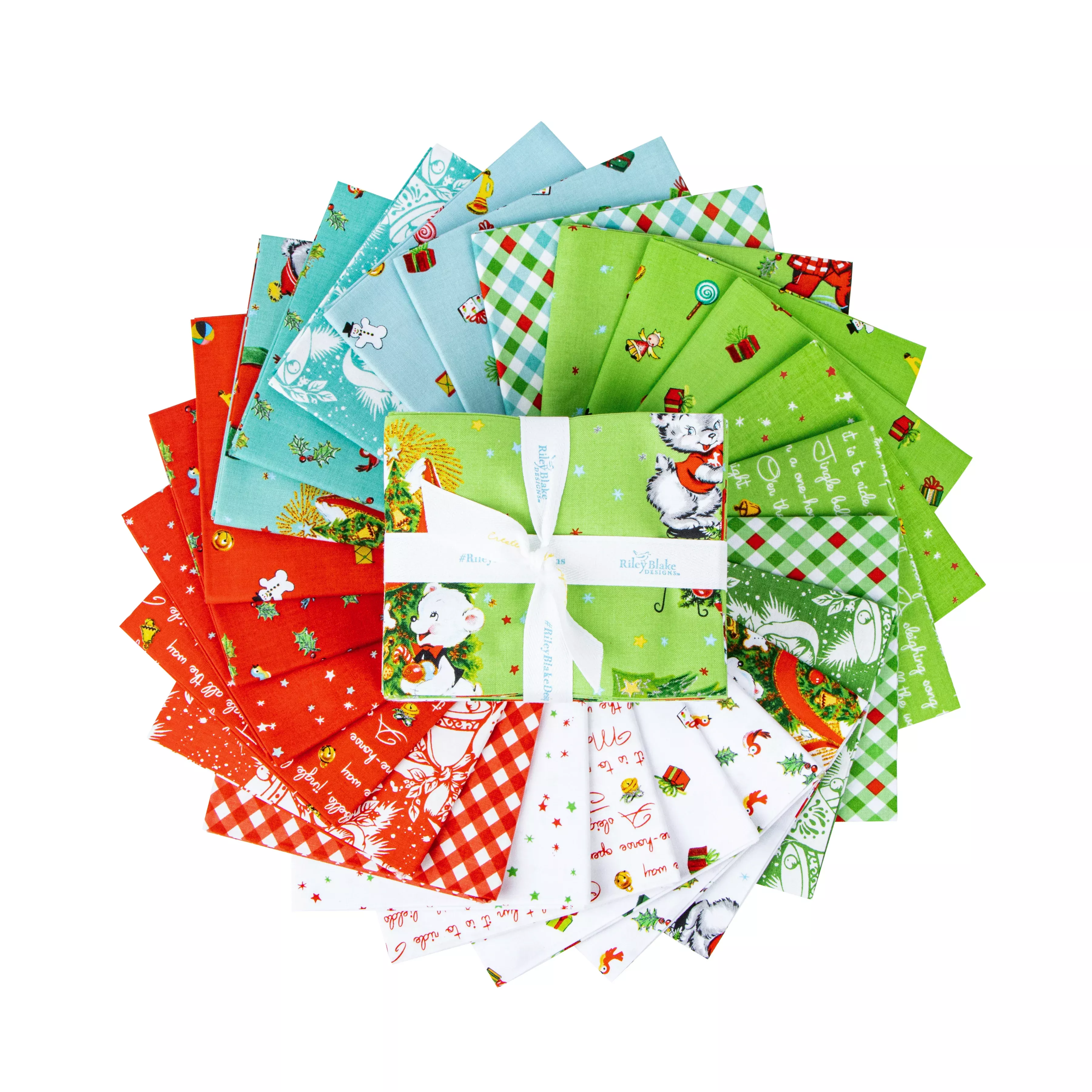 Jingle Bells | Fat Quarter Bundle by Lindsay Wilkes for Riley Blake | 24pc