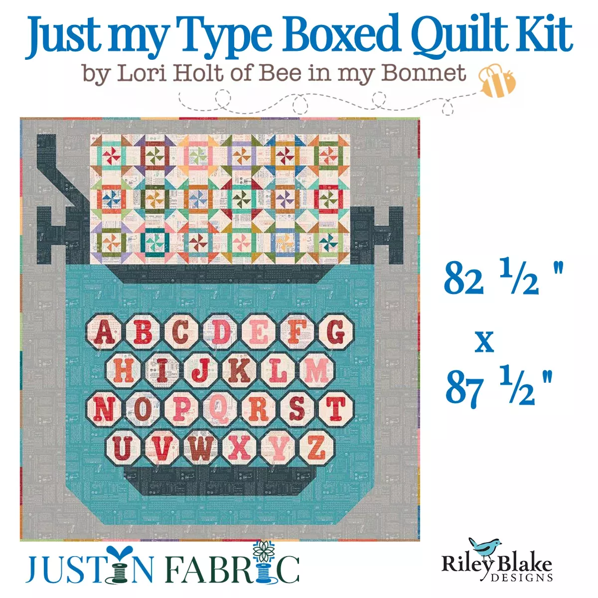 Just my Type Boxed Quilt Kit featuring "TYPE/ography" by Lori Holt | Riley Blake Designs