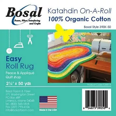 *KATAHDIN ON A ROLL//JELLYROLL RUG//100% ORGANIC COTTON//2 1/2"x50 YDS//BOSAL