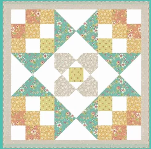 KIT: Barn Star 11 Quilt Kit featuring In the Garden by Corey Yoder of Coriander Quilts for Moda Fabrics (40" x 40")