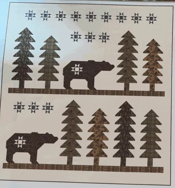 KIT: Bearly Noticeable Quilt Kit featuring Northwoods Lodge by Deb Strain for Moda Fabrics (65” x 68”)