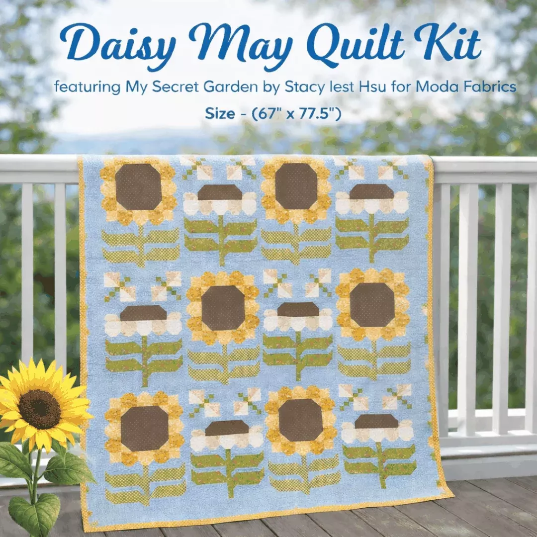 KIT: Daisy May Quit Kit featuring My Secret Garden by Stacy Iest Hsu for Moda Fabrics (67" x 77.5")