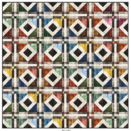 Kit - Earth Tones Quilt Kit Designed by The Whimsical Workshop