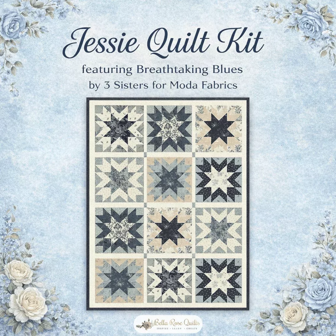 KIT: Jessie Quit Kit featuring Breathtaking Blues by 3 Sisters for Moda Fabrics (62" x 82")