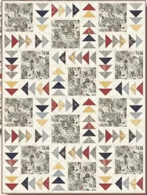 KIT: Reminiscence Quilt Kit featuring brand new Patriotic fabric from 3 Sisters & Deb Strain for Moda Fabrics (61" x 81")