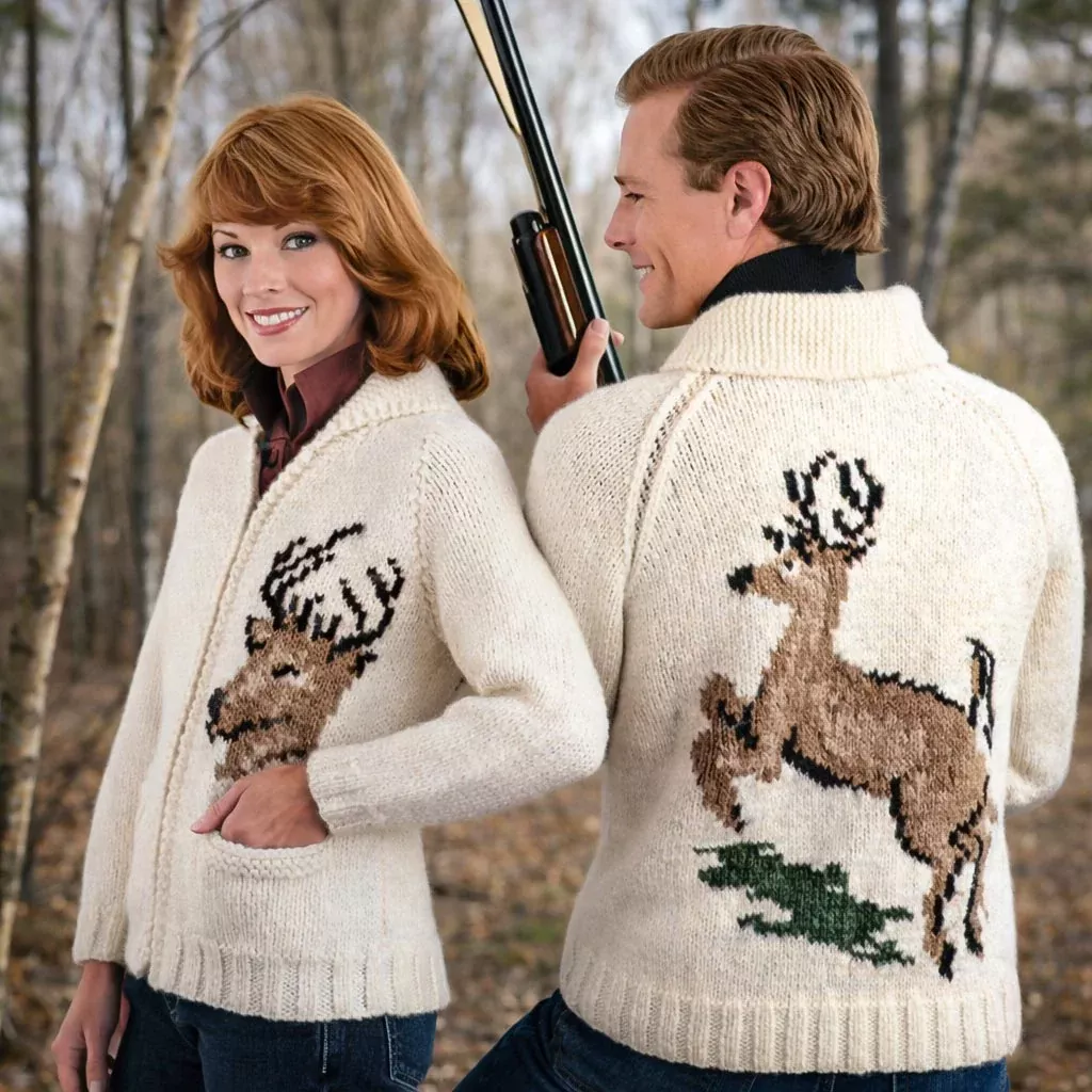 Ladies' and Youths' Whitetail Deer Cardigan Pattern
