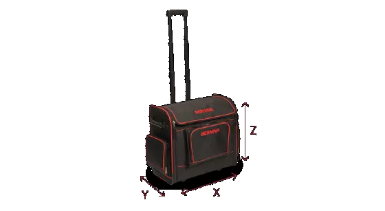 *LARGE SEWING MACHINE ROLLING TOTE//5 SERIES & DOWN//BERNINA