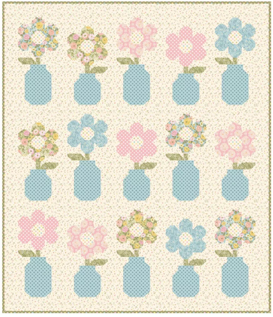Layla Primrose Quilt Kit Quilt Size: 57” x 66 1/2”