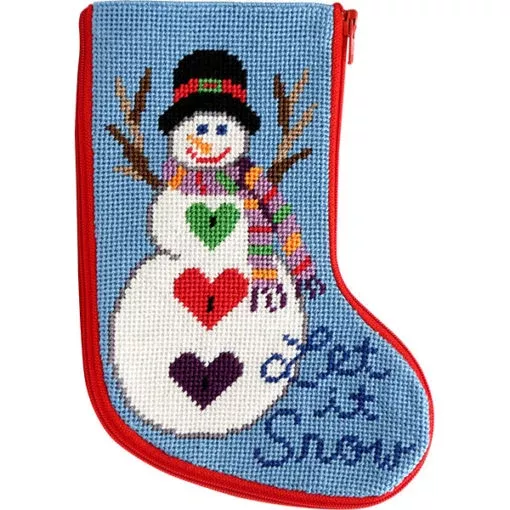 Let It Snow Mini Stocking Stitch and Zip