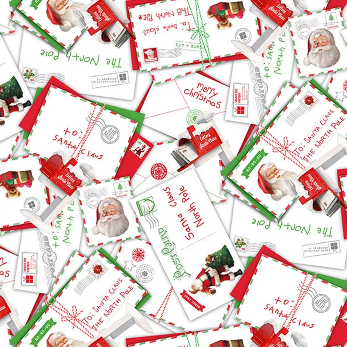 Letters to Santa DP27128-10 White Multi by Simon Treadwell