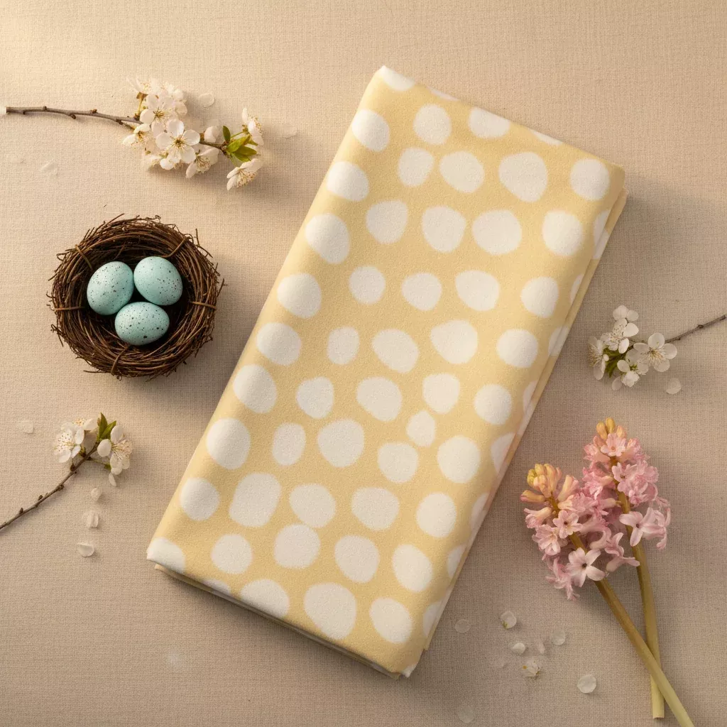 Little Ducklings Mustard Egg Spot – Pastel Blender Dot by Paper + Cloth for Moda Fabricsrics