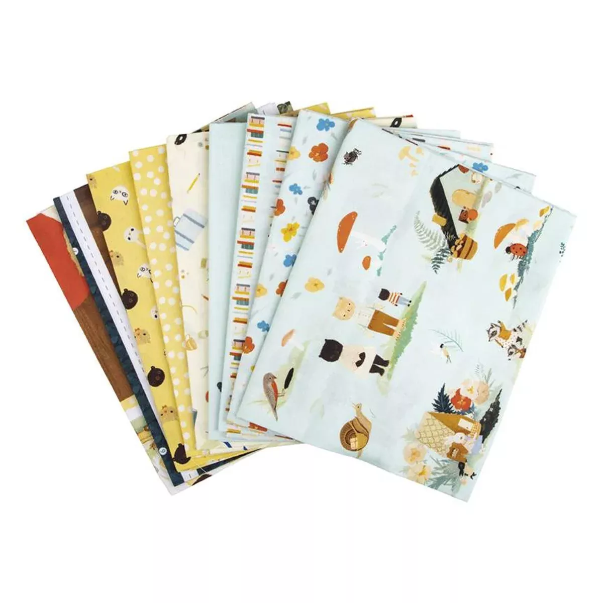 Littlest Family's Big Day | 1-Yard Bundle Aqua by Emily Winfield Martin for Riley Blake | 9 pcs