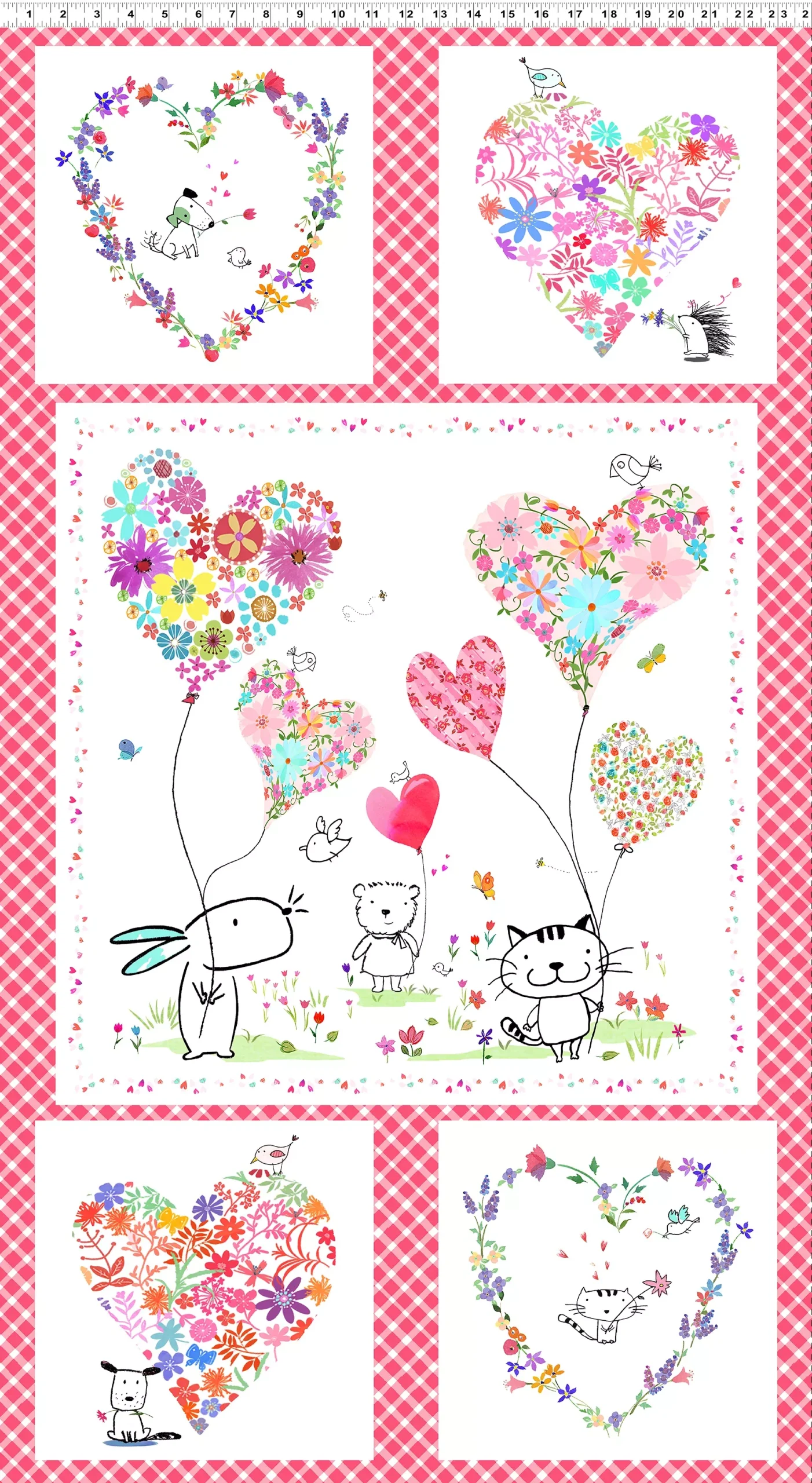 Love is in the Air | Digital 24" Panel White by Jim Ishikawa for Clothworks | Y4287-1