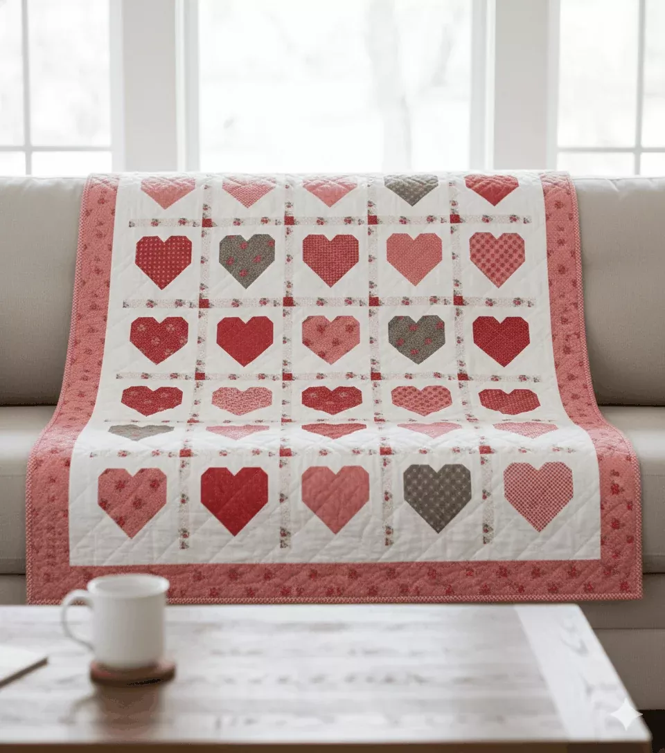 Lovely Quilt Kit featuring Poinsettia & Pear by Sherri & Chelsi for Moda Fabrics (53.5” x 62.5”)